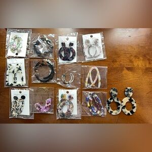 13 pair of Acrylic Earrings